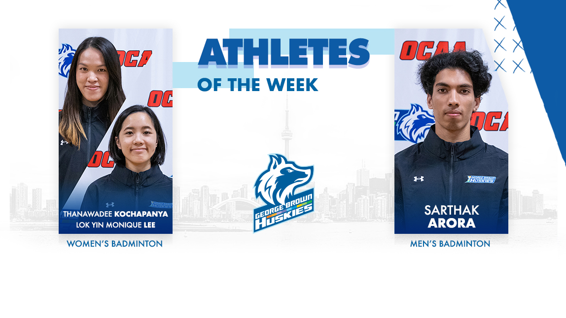 Athletes of the Week sarthak arora, and monique lee and Giselle Kochapanya 