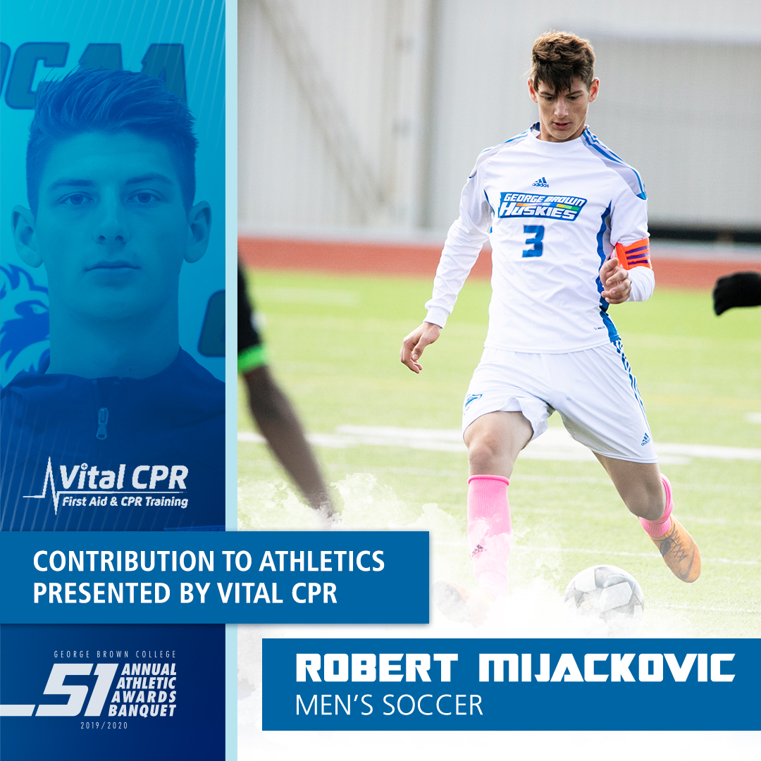 contribution to athletics presented by vital cprrobert mijackovicmens soccer