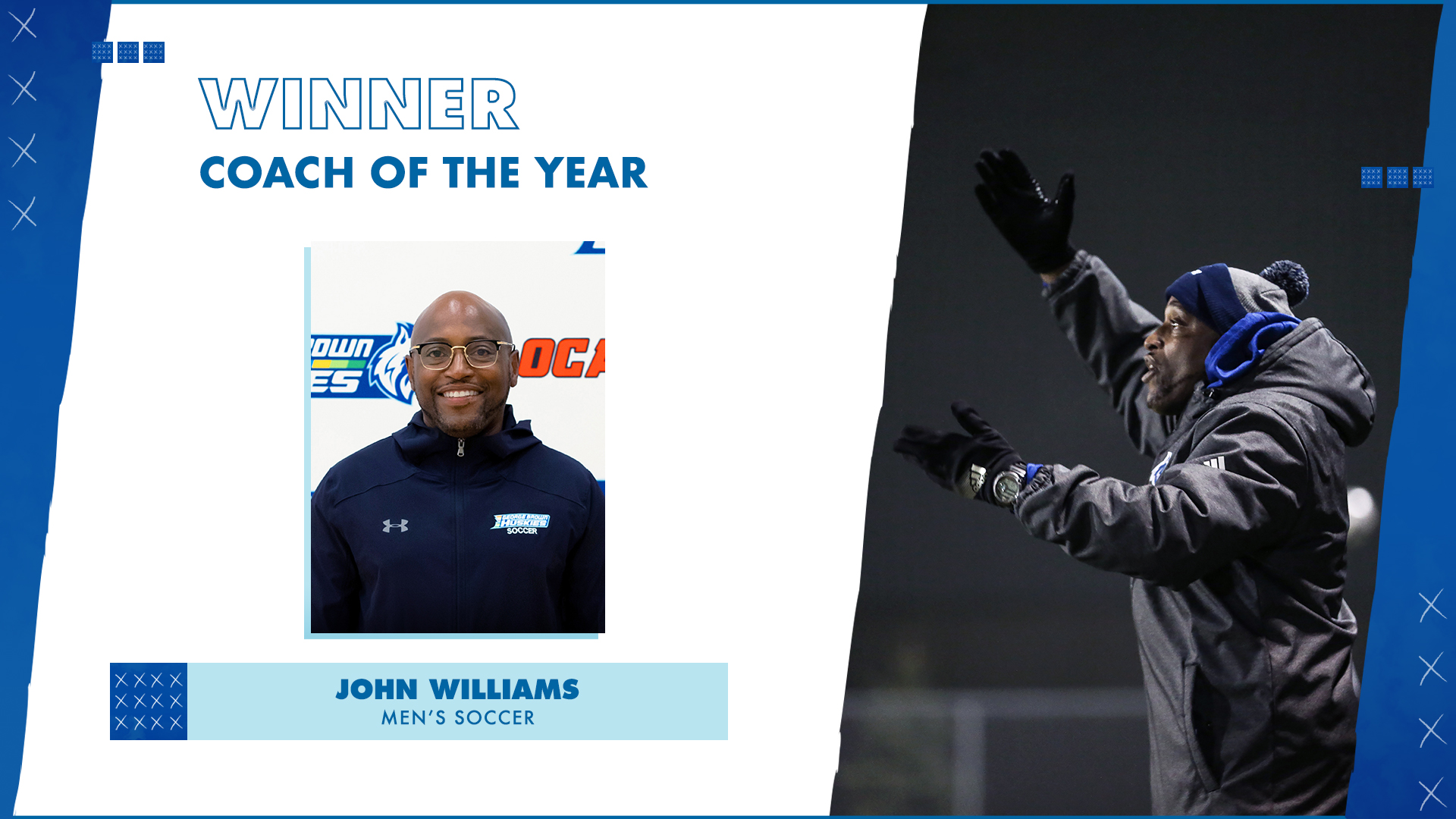 winner coach of the yeamens soccer John Williams