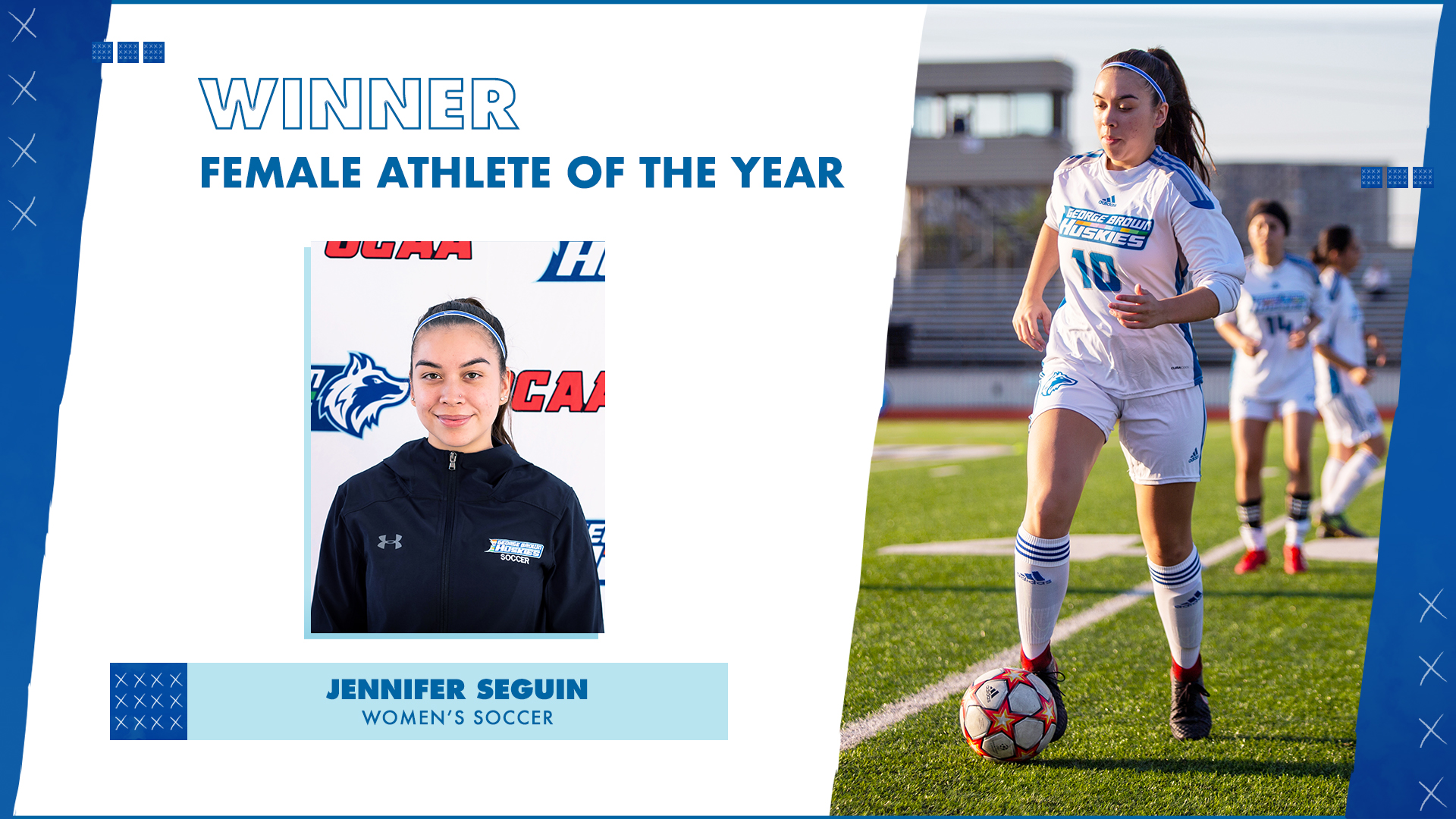 winnerfemale athlete of the yearwomenssoccer Jennifer Seguin