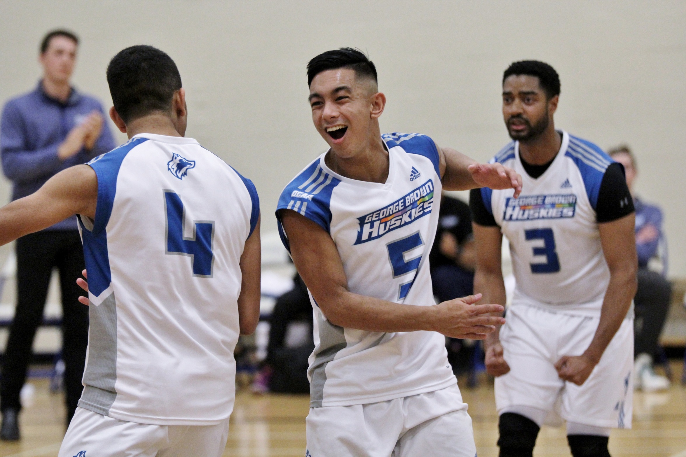 HUSKIES MEN'S VOLLEYBALL IMPROVES TO .500 COURTESY OF 3-1 WIN OVER LANCERS