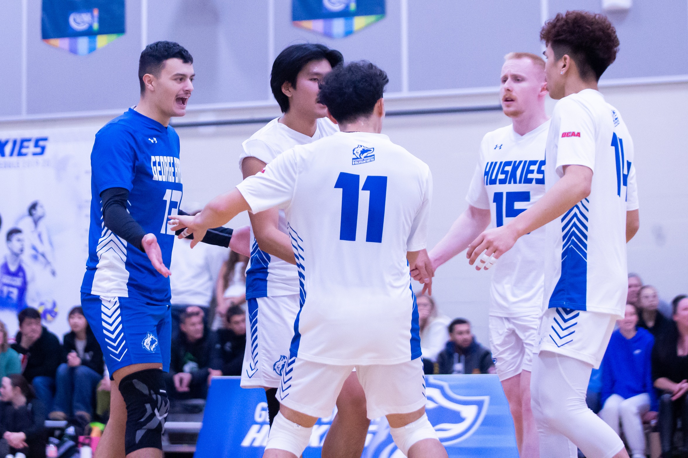 HUSKIES WIN FIVE-SET THRILLER