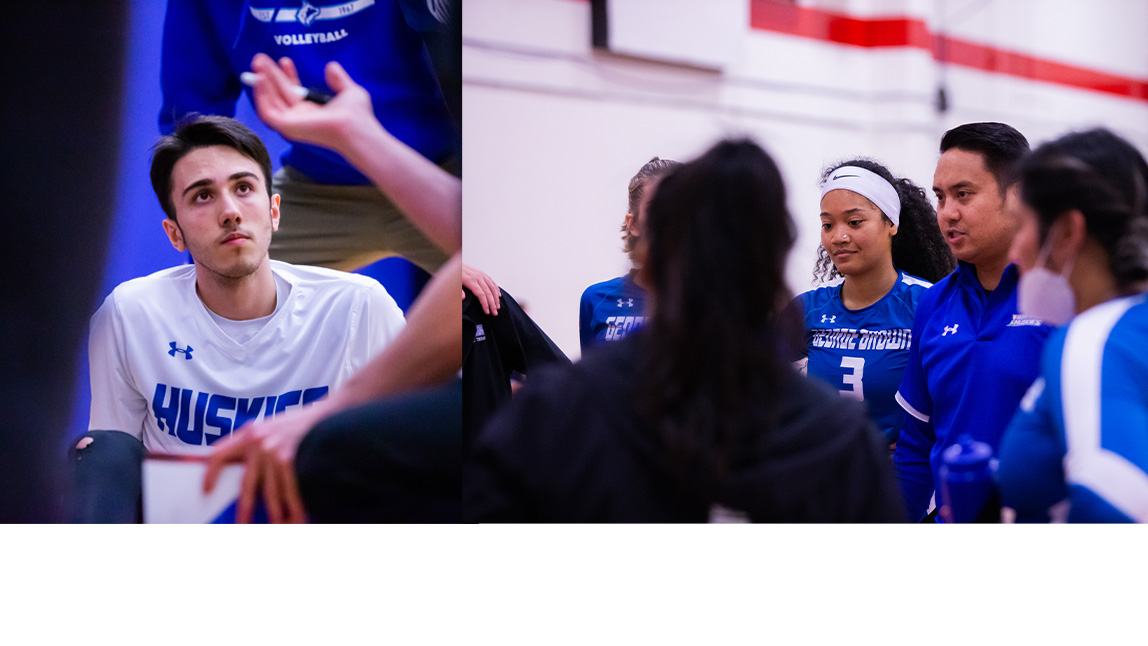 HUSKIES VOLLEYBALL IN TOUGH AGAINST LANCERS