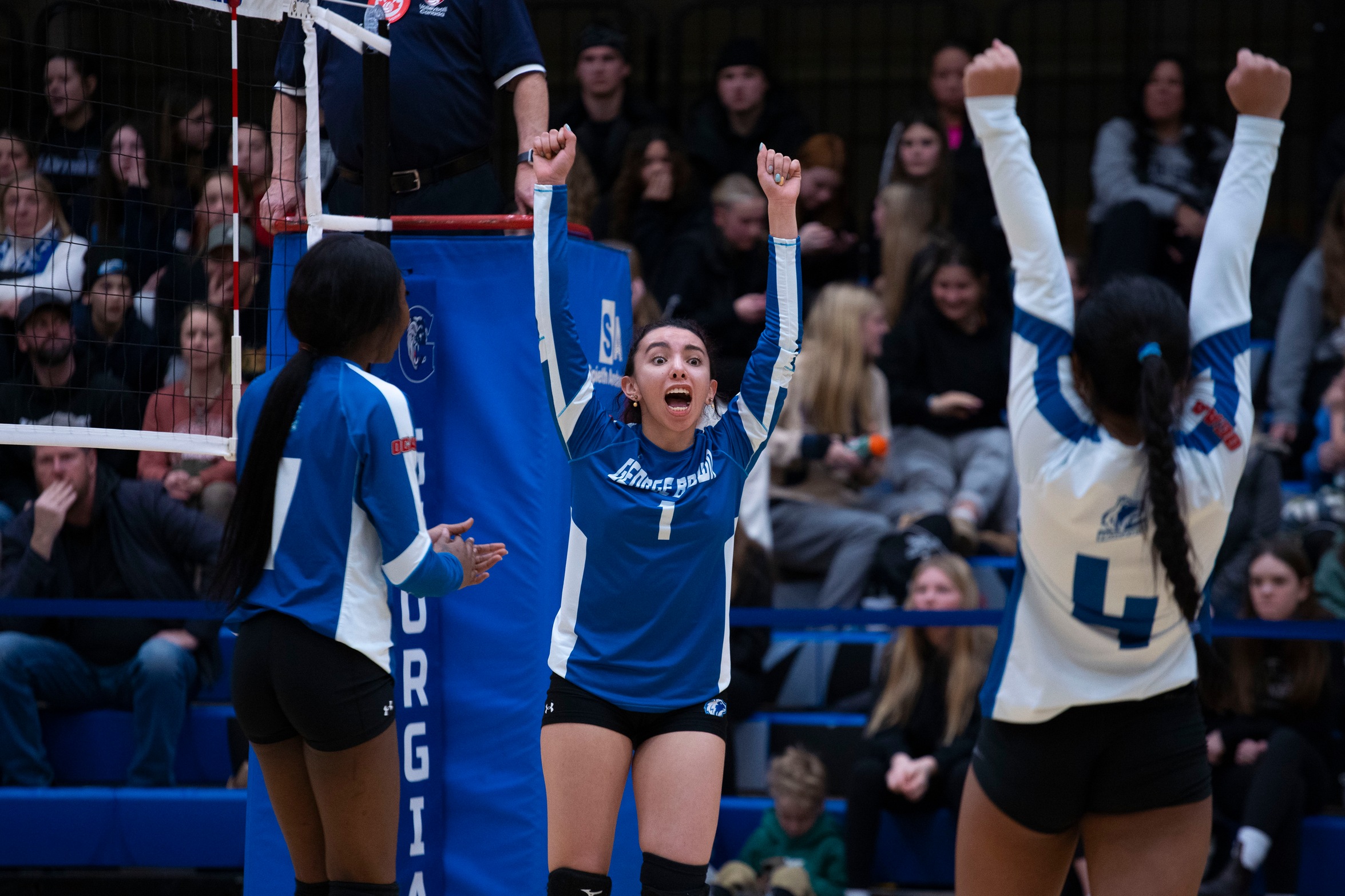 HUSKIES ROLL PAST GEORGIAN